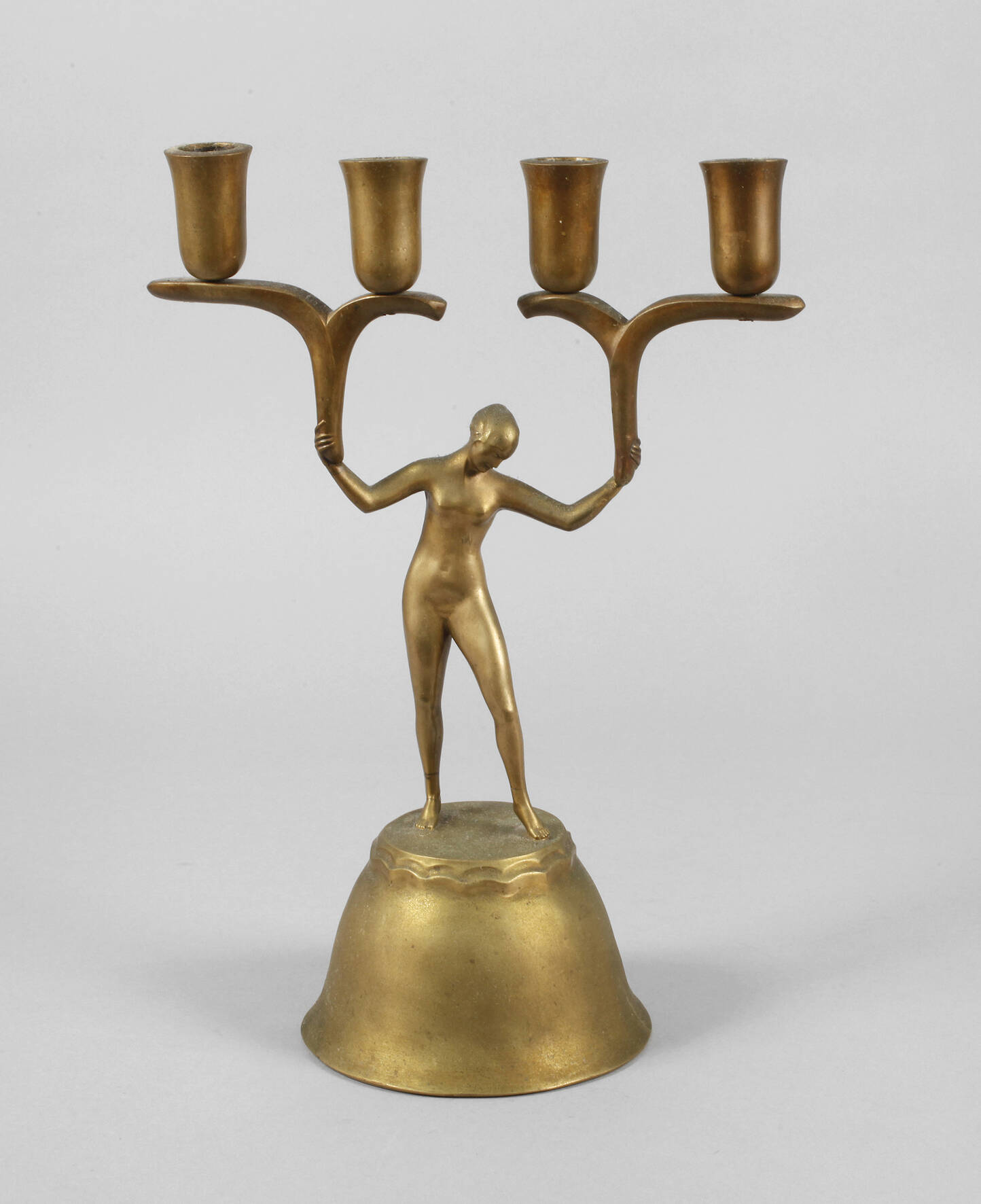 Figürlicher Leuchter Bronze