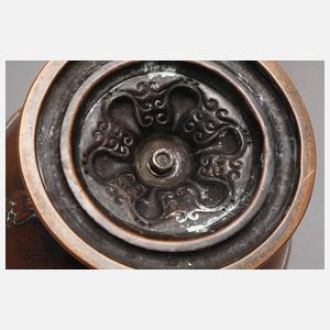 Kleine Jugendstil-Fußschale Kupfer