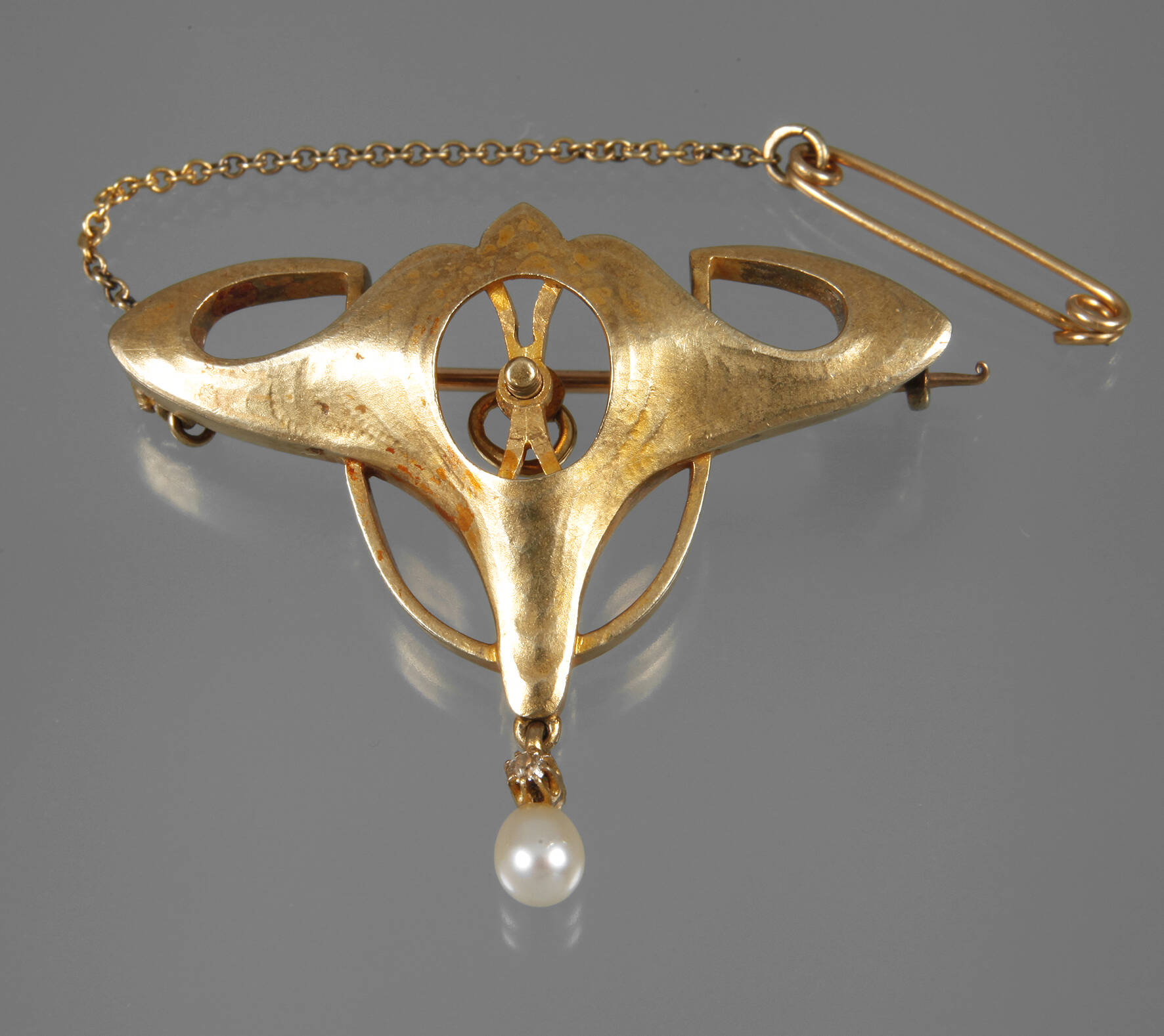 Goldbrosche Jugendstil