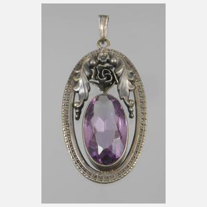 Jugendstilanhänger mit Amethyst