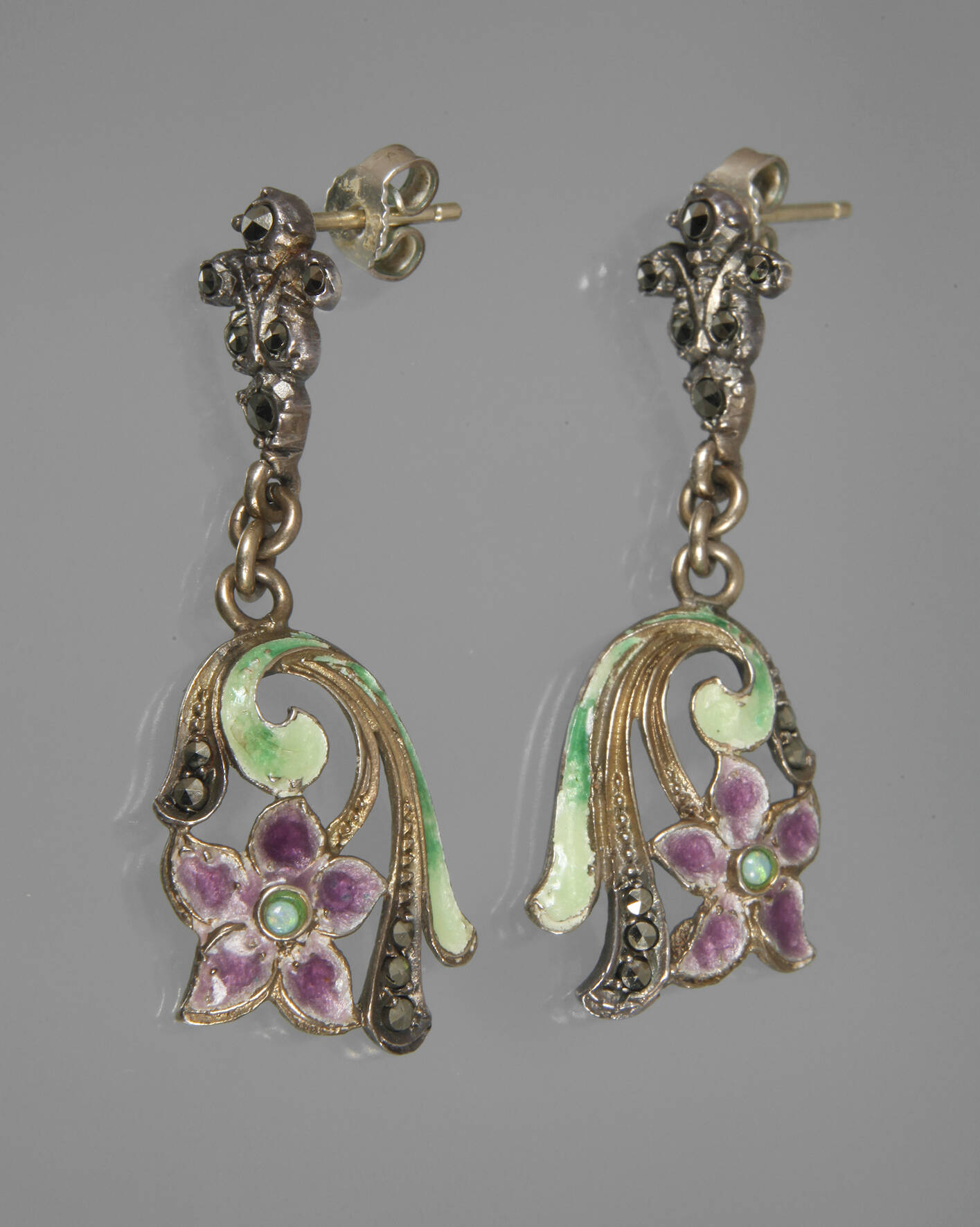 Paar Jugendstil-Ohrhänger