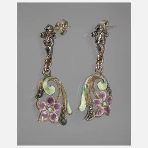 Paar Jugendstil-Ohrhänger