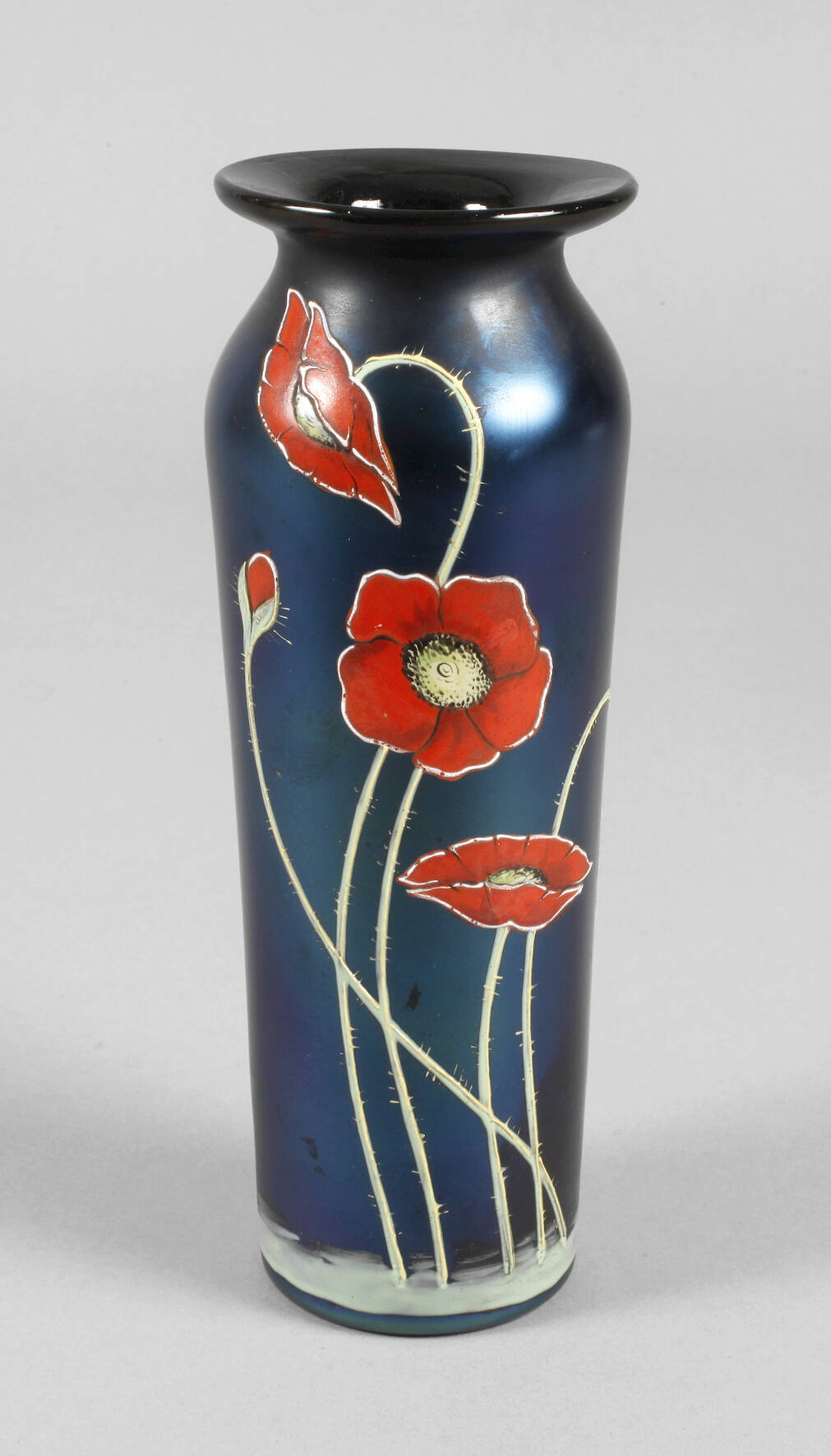 Poschinger Vase Mohndekor