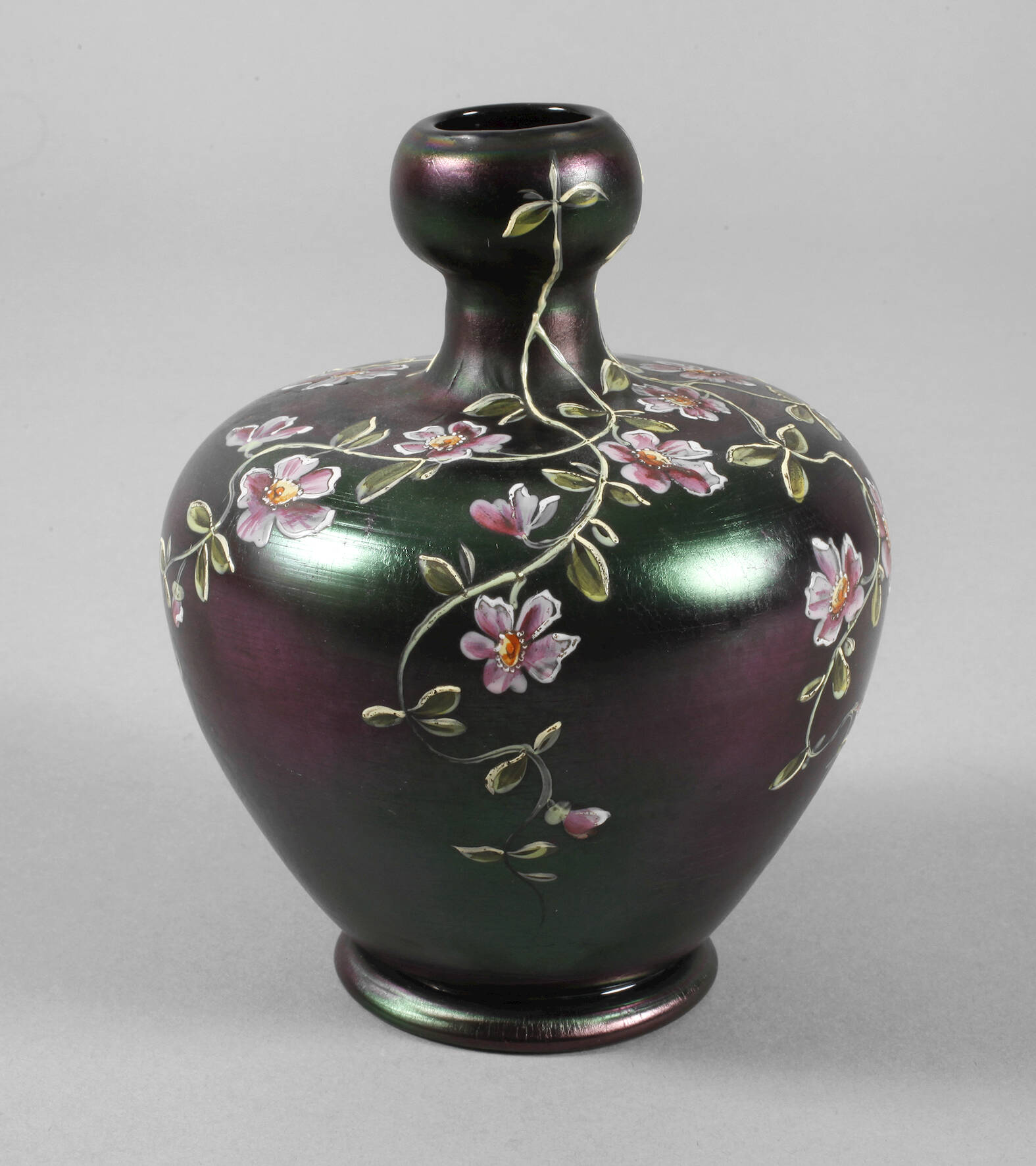 Ferdinand von Poschinger Vase Blütendekor