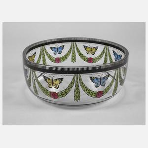 Steinschönau Schale Schmetterlingsdekor