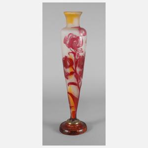 Émile Gallé große Ätzglasvase