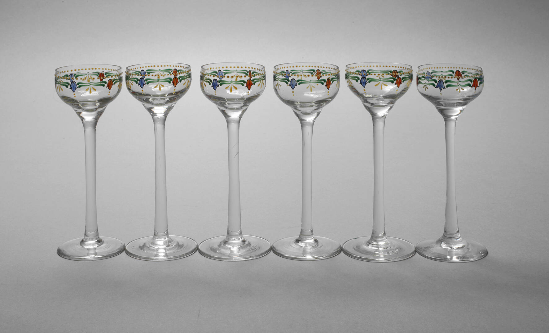 Sechs Likörgläser Jugendstil