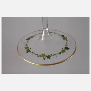 Zwei Sektschalen Weinlaubdekor