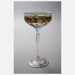 Zwei Sektschalen Weinlaubdekor