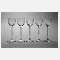 Fünf Stängelgläser111