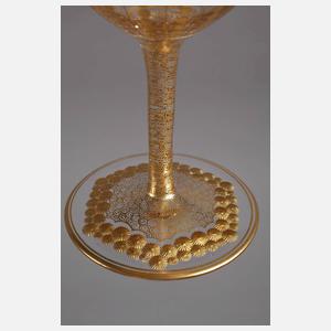 Trinkglas mit opulentem Golddekor