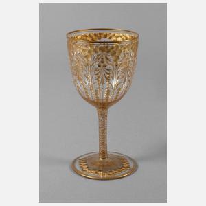 Trinkglas mit opulentem Golddekor
