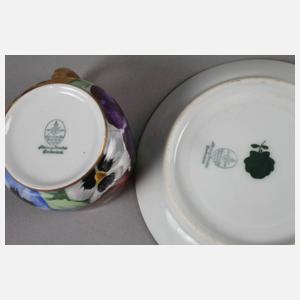 Hutschenreuther Hohenberg Mokkatasse Stiefmütterchendekor