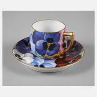 Hutschenreuther Hohenberg Mokkatasse Stiefmütterchendekor111