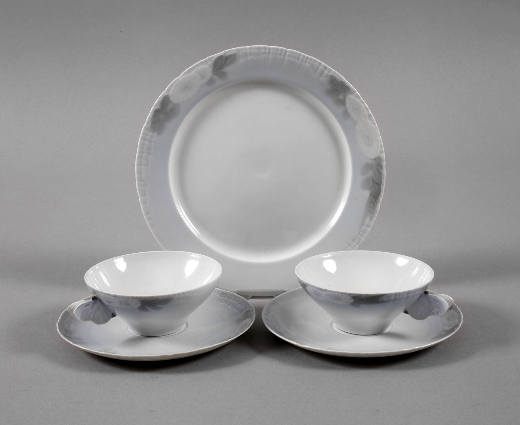 Kopenhagen zwei Teetassen und ein Teller