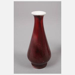 KPM Berlin Paar Enghalsvasen Sang-de-boeuf-Glasur