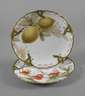 Nymphenburg Paar Obstteller mit Weichmalerei