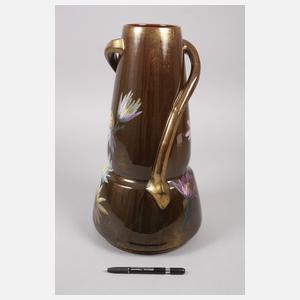 Clement Massier Vase mit Asterdekor