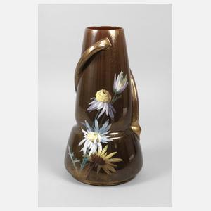 Clement Massier Vase mit Asterdekor