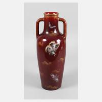 Clement Massier Vase Schmetterlingsdekor111