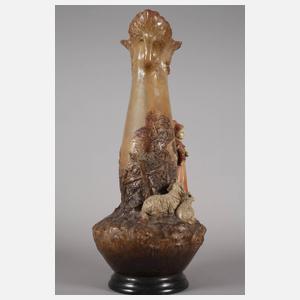 Johann Maresch übergroße Vase mit Schäferin