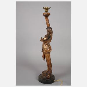 Goldscheider Wien figürliche Salonlampe