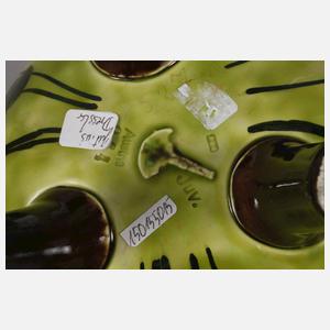 Julius Dressler Kugelvase Veilchendekor