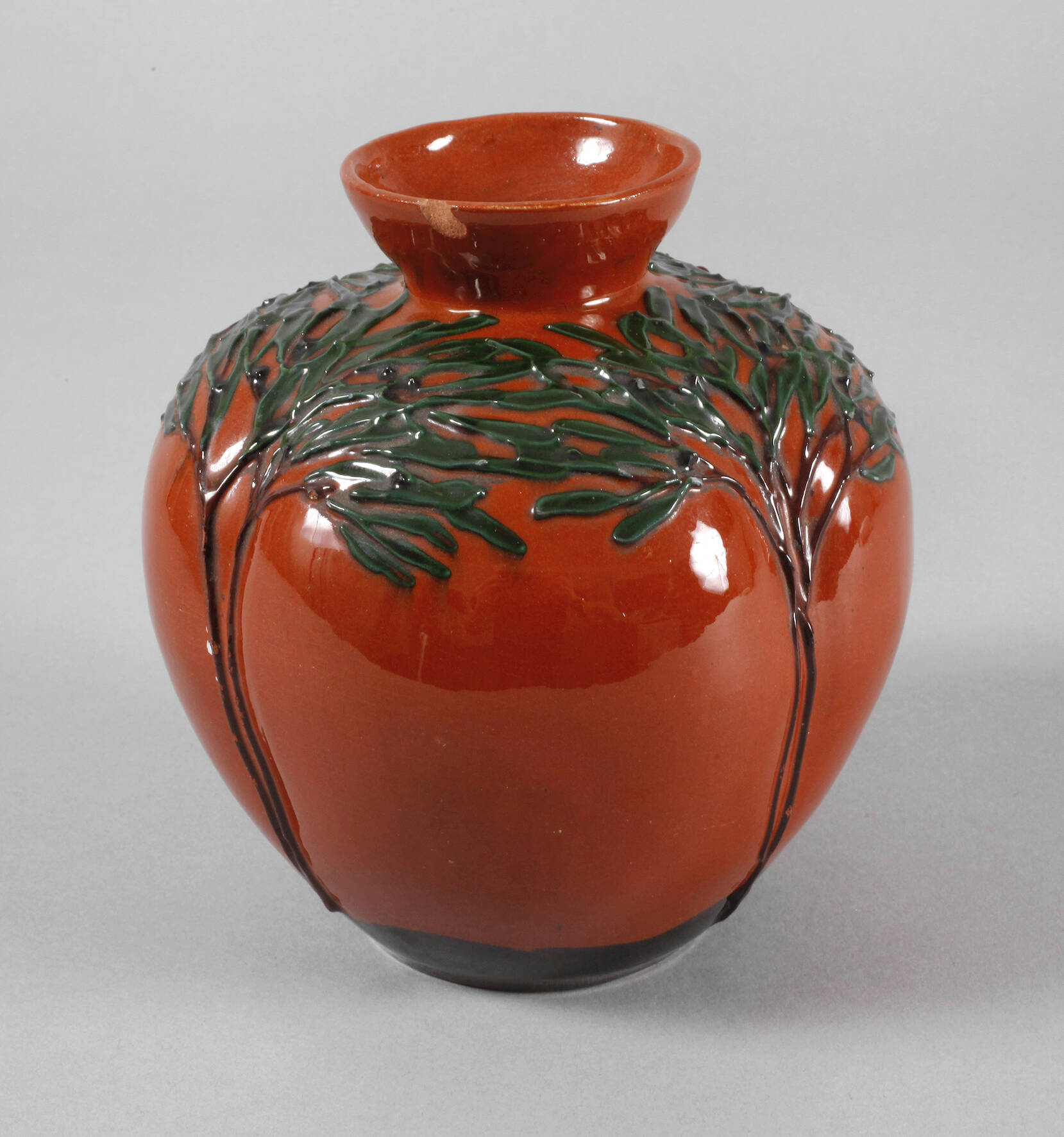 Tonwerke Kandern Vase mit Baumdekor