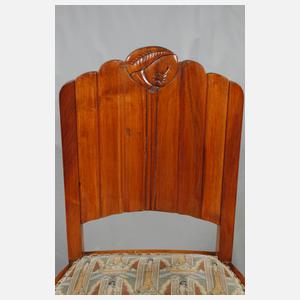Sechs Stühle Art déco