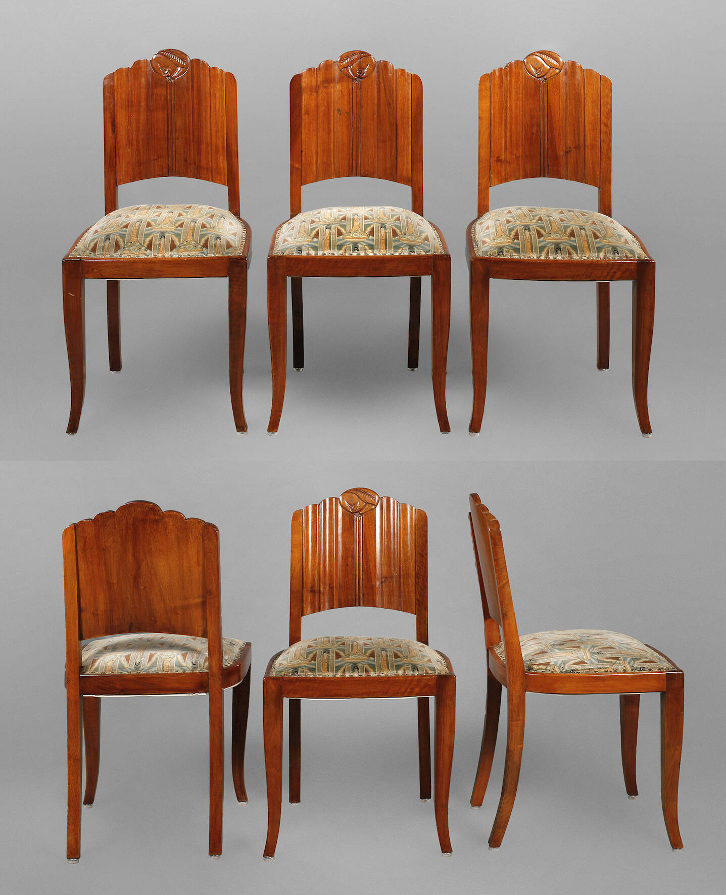 Sechs Stühle Art déco
