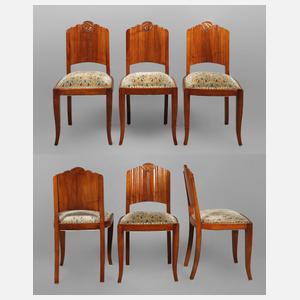 Sechs Stühle Art déco