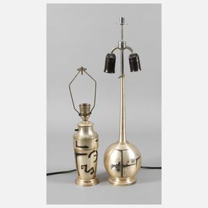 Zwei Lampenfüße WMF