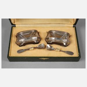 Paar Salieren im Etui