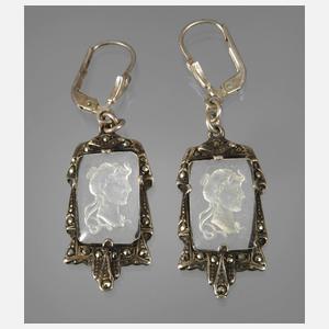 Paar Ohrhänger Art déco