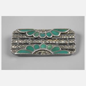 Silberbrosche mit Markasiten