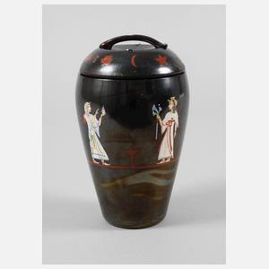 Deckeldose mit ägyptischen Motiven