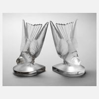 Lalique Paar Buchstützen als Meisen111