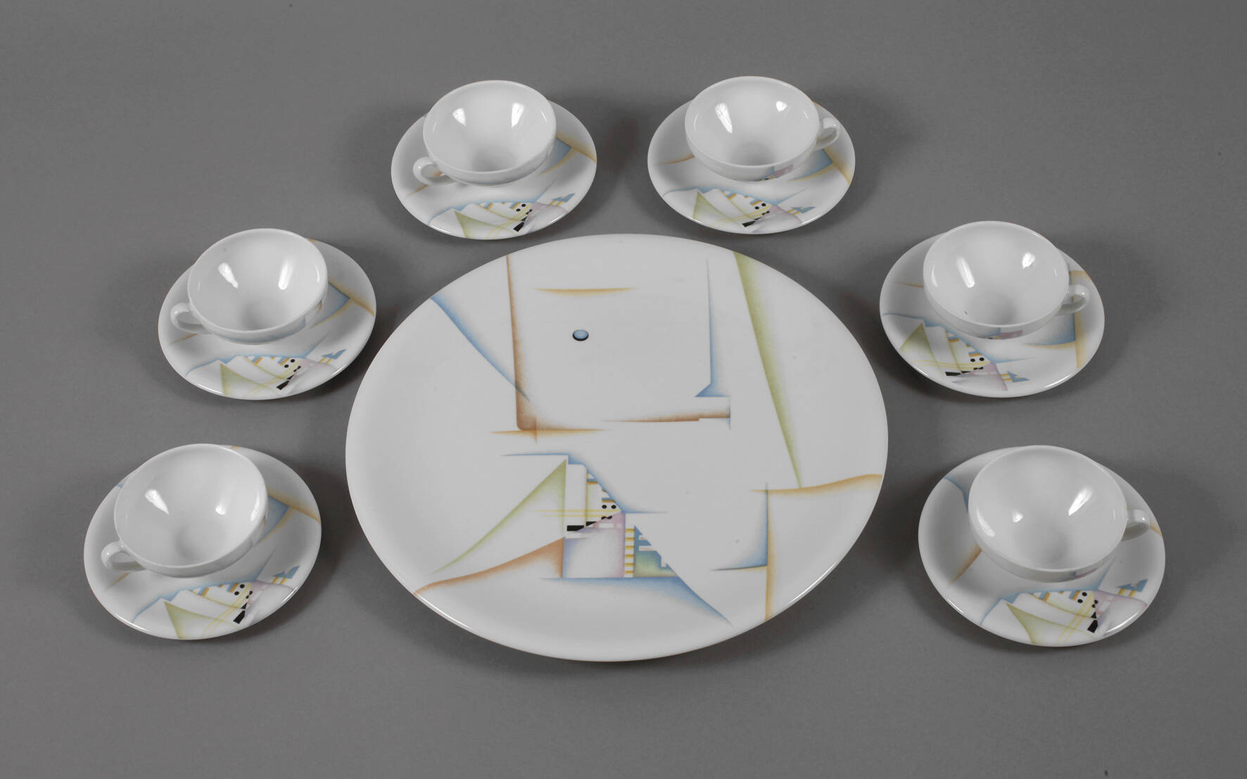 Italien sechs Teetassen und Platte