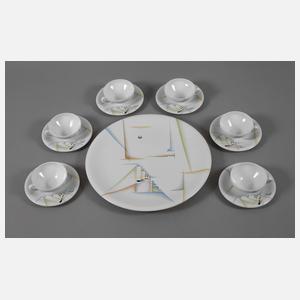 Italien sechs Teetassen und Platte