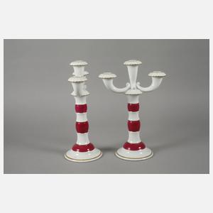 Rosenthal Paar dreiflammige Leuchter