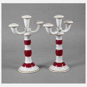 Rosenthal Paar dreiflammige Leuchter