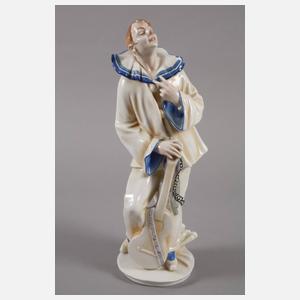 Volkstedt Harlekin mit Gitarre