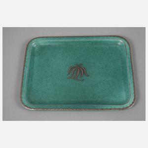 Gustavsburg Schweden Tablett und Vase "Argenta"