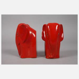 Anzengruber Wien Paar Buchstützen als Elefant