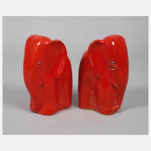 Anzengruber Wien Paar Buchstützen als Elefant