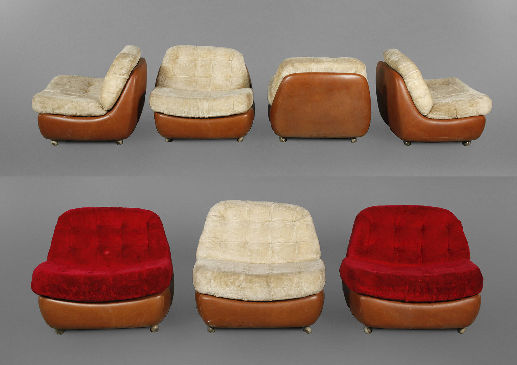 Sieben Loungesessel DDR-Design