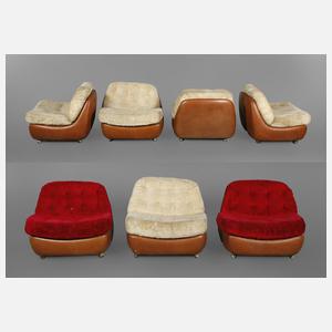 Sieben Loungesessel DDR-Design