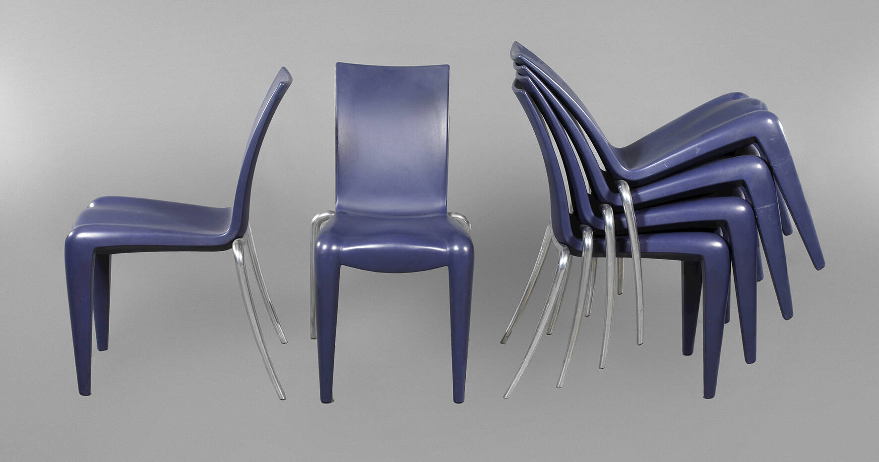 Philippe Starck, sechs Stühle Lila Louis 20