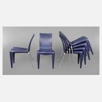 Philippe Starck, sechs Stühle Lila Louis 20111