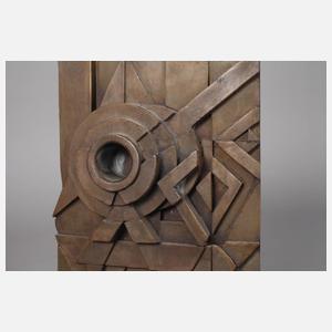 Abstraktes Bronzerelief